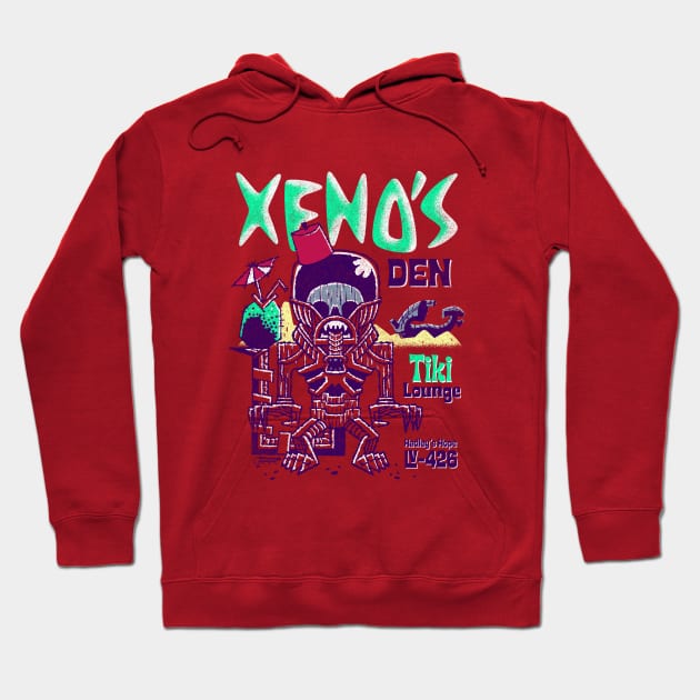 Xeno's Den Tiki Lounge Hoodie by GiMETZCO!